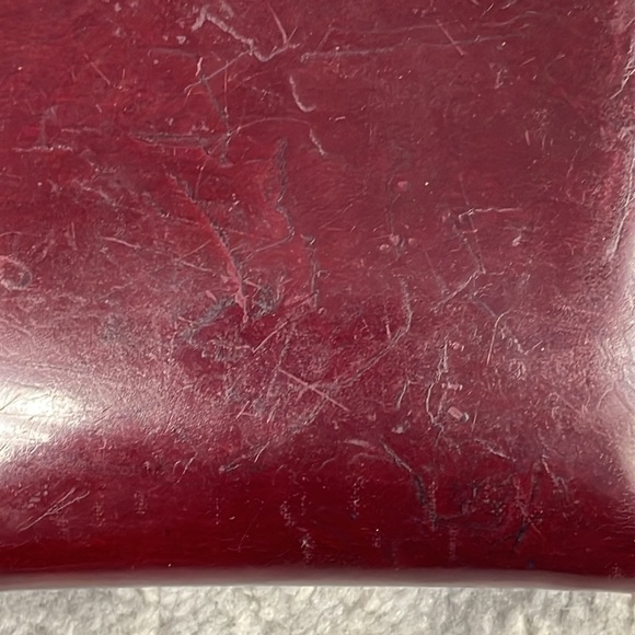 Cartier Bordeaux Panthere Glossy Leather Wallet Trifold Kisslock Compact - Picture 10 of 17